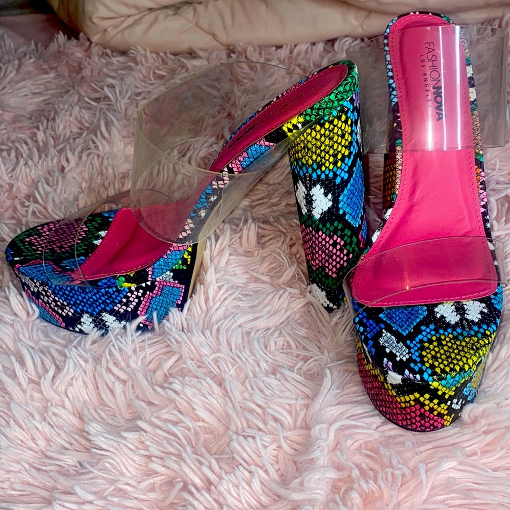 Fashion Nova Snake Skin Pumps 10